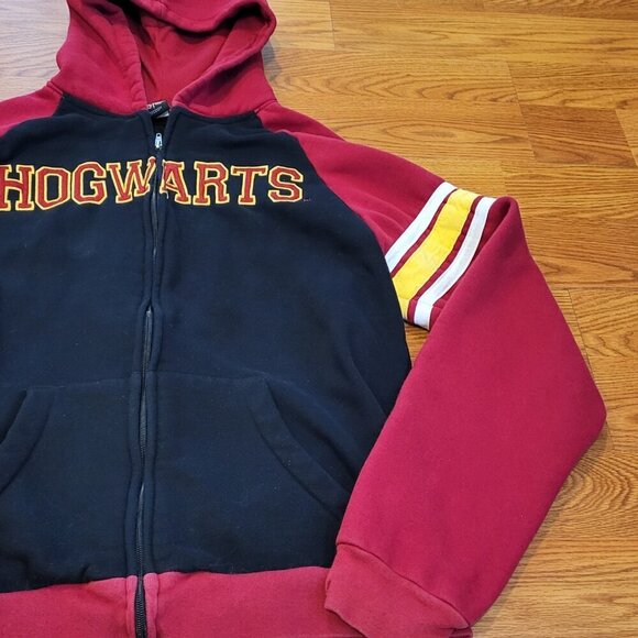 Harry Potter Men’s Hoodie Hogwarts Embroidered Full Zip Medium Universal Studios - Picture 3 of 12